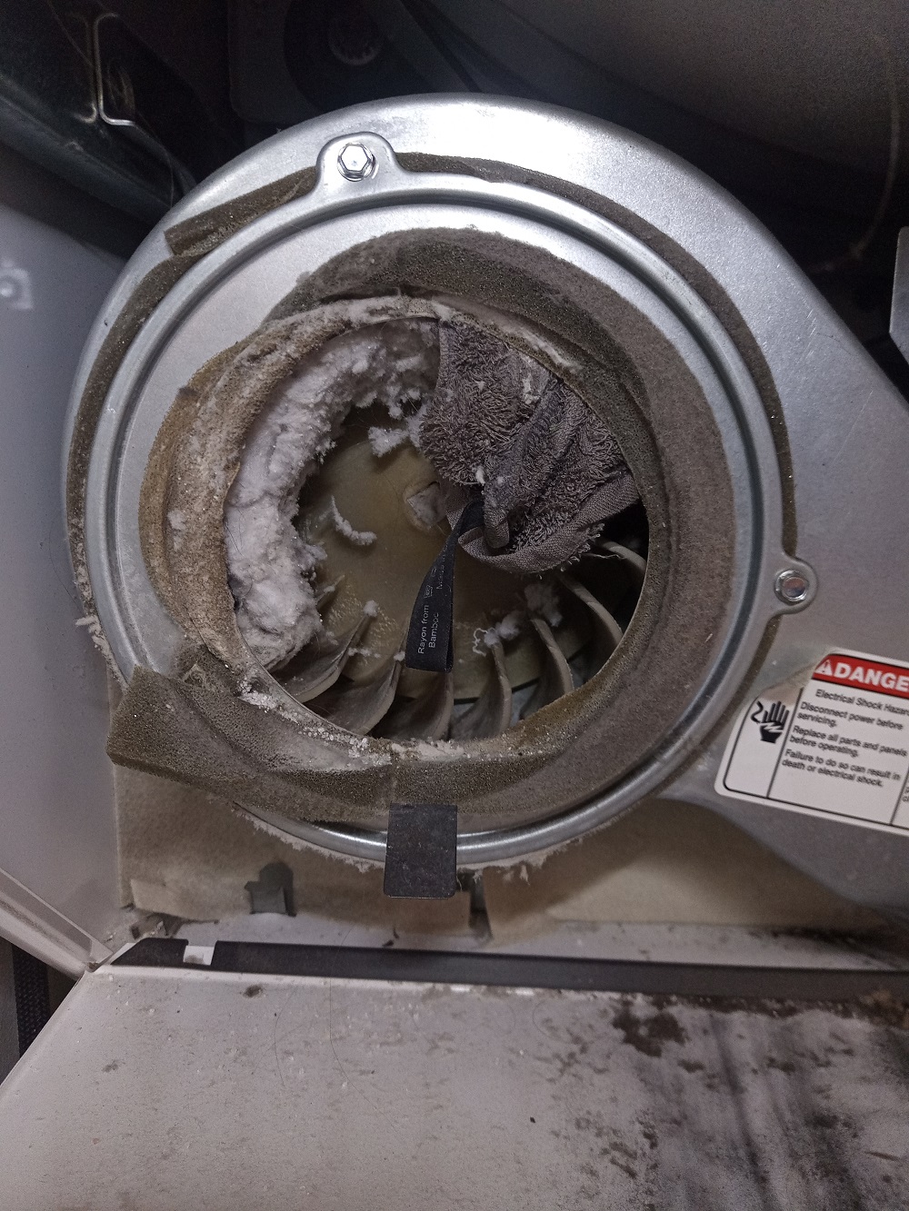 dryer blower motor towel stuck